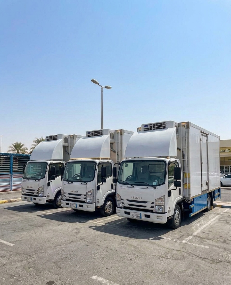 دينا تبريد وتجميد للإيجار بالرياض لنقل المواد الغذائية الطازجة